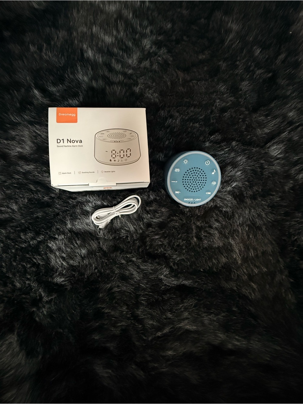 Dreamegg D1 Nova Sound Machine Alarm Clock  With Box & USB Cable